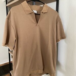 Zara Men's Brown Polo Shirt